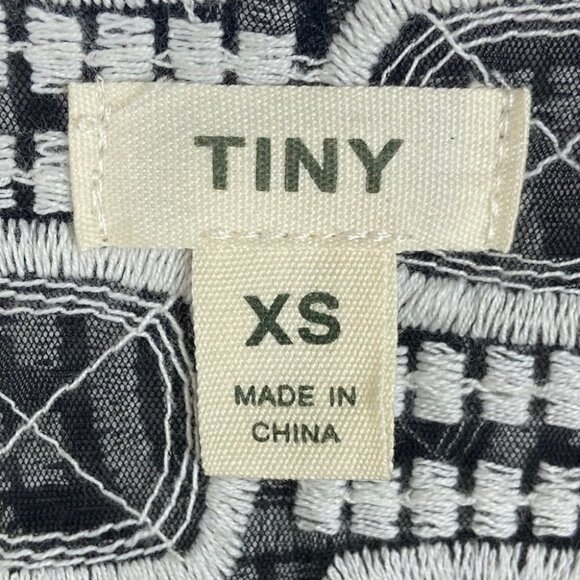 Anthropologie Bohemian Tiny Chapparal Tunic Black White Size XS Sheer Long Boho - Picture 5 of 12